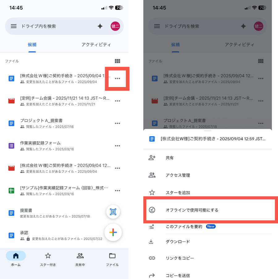 オフライン設定