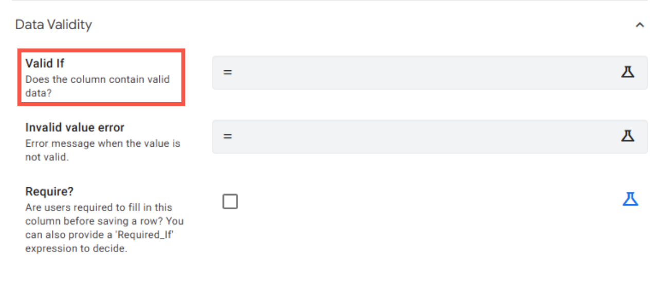 Valid_If 設定画面